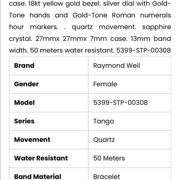 Raymond Weil two-tone Stainless Steal 5099 watch - Picture 5 of 6